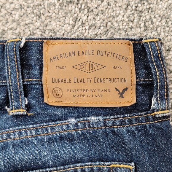 Men's American Eagle Loose Blue Jeans 38 X 32  Inseam Measures 30"  Pre-Owned - Picture 3 of 12